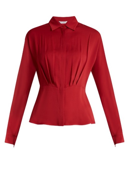 MAX MARA Calle blouse ~ red silk blouses