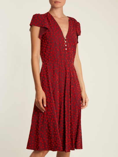 ALTUZARRA Camilla flocked spot-print cady dress