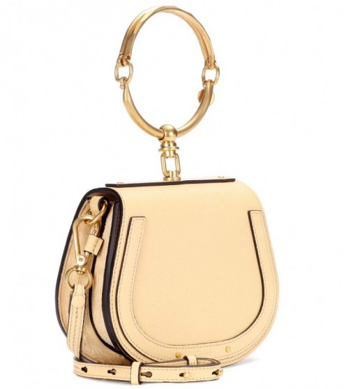 CHLOÉ Small Nile leather bracelet bag subtle yellow