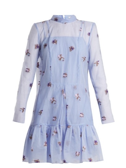 ERDEM Cosima Ditsy Floral fil-coupé silk dress