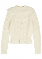 RED VALENTINO Cream chunky-knit wool jumper