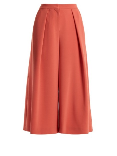 ROKSANDA Deven wide-leg cropped cady trousers ~ pink crop leg pants