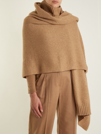 MAX MARA Dover poncho | knitwear | camel ponchos/wraps