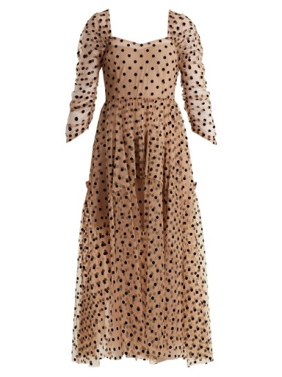 ISA ARFEN Ethereal polka-dot tulle dress