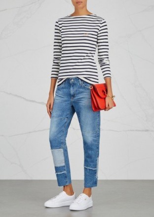 AG JEANS Ex Boyfriend patchwork jeans