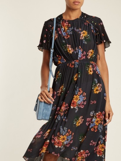 PREEN LINE Feben gathered-detail floral-print midi dress