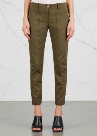 VERONICA BEARD Field army green cargo trousers