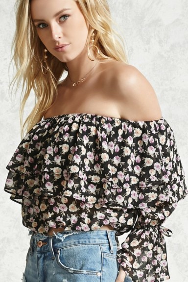 FOREVER 21 Flounce Off-The-Shoulder Top