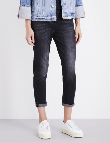 7 FOR ALL MANKIND Josefina boyfriend-fit straight cropped jeans slim illusion