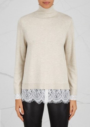 JOIE Frederika lace-trimmed jumper