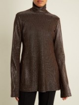 ELLERY Gospel striped metallic-knit top