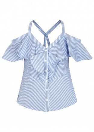 VERONICA BEARD Grant ruffle-trimmed cotton top