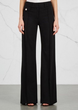 VERONICA BEARD Grove black wide-leg trousers