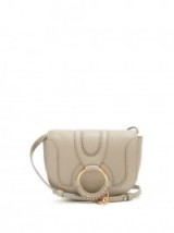 SEE BY CHLOÉ Hana mini grained-leather cross-body bag ~ small grey crossbody bags