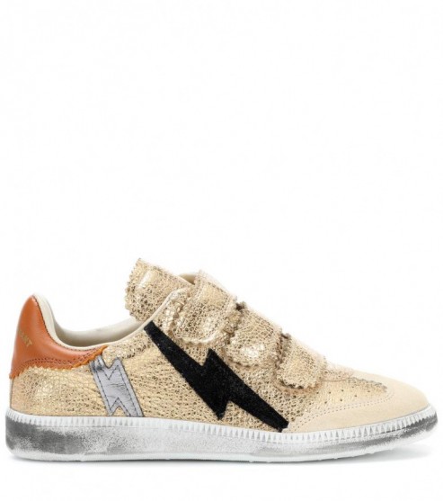 ISABEL MARANT Beth metallic leather sneakers ~ beautiful trainers