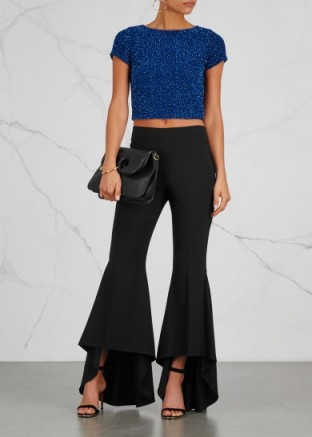 ALICE + OLIVIA Jinny black flared-leg trousers