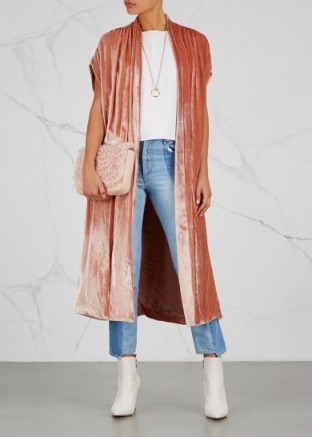 ALICE + OLIVIA Jordana velvet kimono ~ pink kimono style jackets ~ soft luxe coats