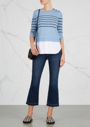 VERONICA BEARD Mariner striped silk blend jumper