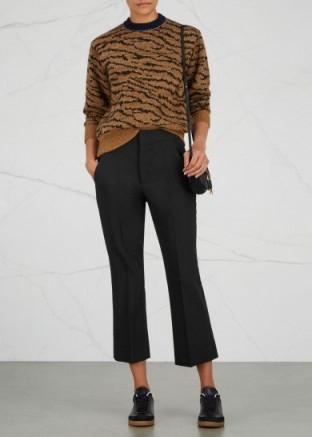 ISABEL MARANT Maroan cropped wool trousers ~ black crop leg pants