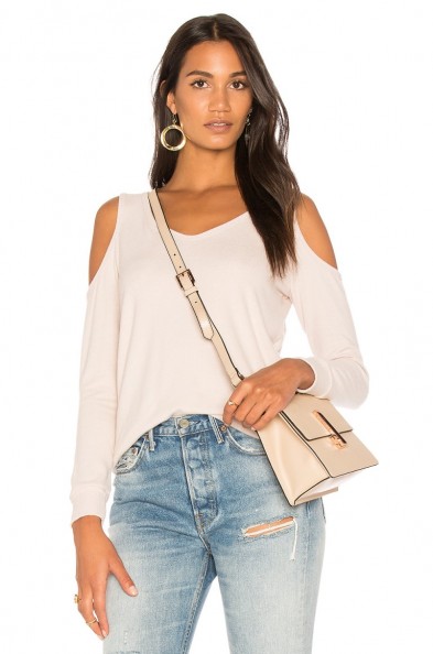 Michael Stars COLD SHOULDER SWEATSHIRT