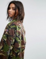 Milk It Vintage Camo Jacket With Back Chains ~ camouflage print jackets