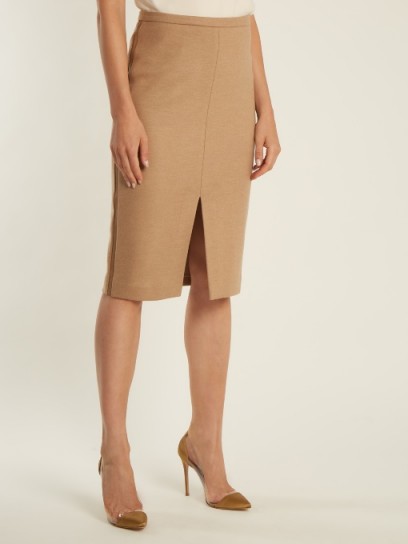 MAX MARA Nanna skirt ~ camel-brown pencil skirts