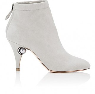 NICHOLAS KIRKWOOD Penelope Suede Ankle Boots ~ stylish grey booties