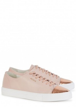 AXEL ARIGATO Pale pink leather trainers ~ sports luxe sneakers