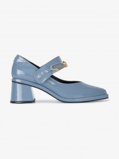 Reike Nen Blue Patent Mary Jane Heels