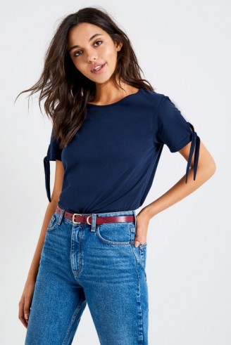 Jack Wills RISHWORTH BOW SLEEVE T-SHIRT