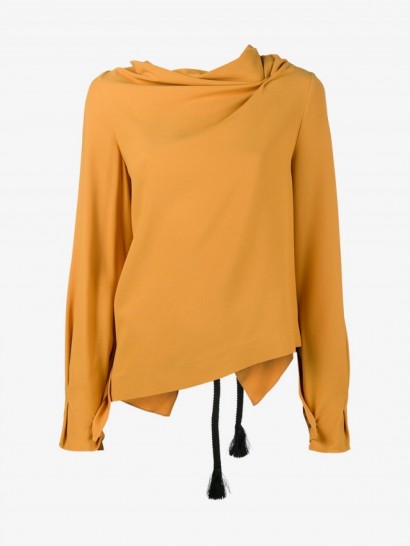 Roland Mouret Leyton Draped Asymmetric Blouse