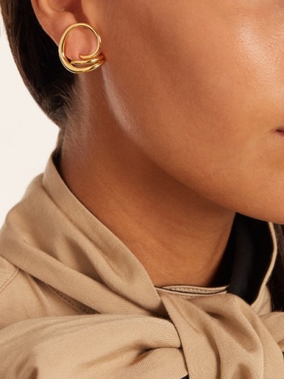 CHARLOTTE CHESNAIS Round Trip gold-plated earrings