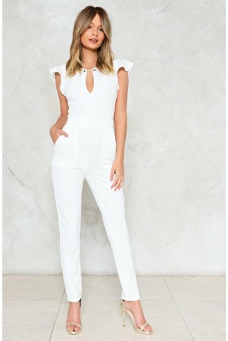 Nasty Gal Ruffle Sleeve Jumpsuit