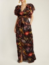 ROSIE ASSOULIN Ruffled floral-print organza dress