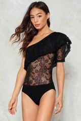 NASTY GAL Saving All My Lace For You One Shoulder Bodysuit ~ going out bodysuits