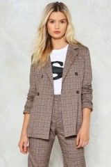 Nasty Gal Shake It Out Plaid Blazer ~ check suit jackets/blazers ~ suits
