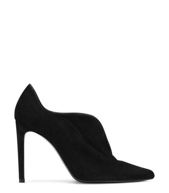 Stuart Weitzman RHYTHM black suede booties