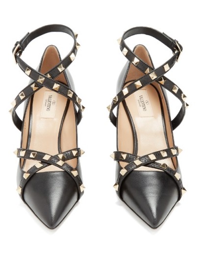 VALENTINO Studwrap leather pumps