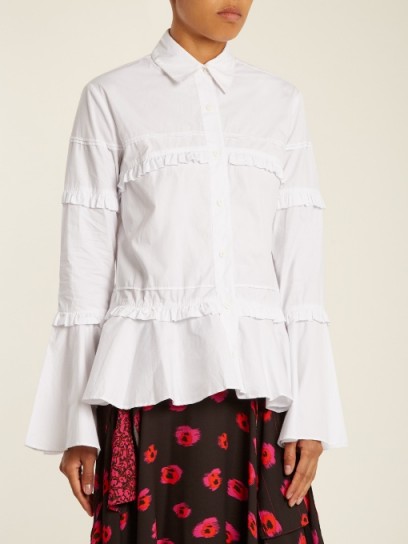 PREEN LINE Suki ruffle-trimmed cotton shirt