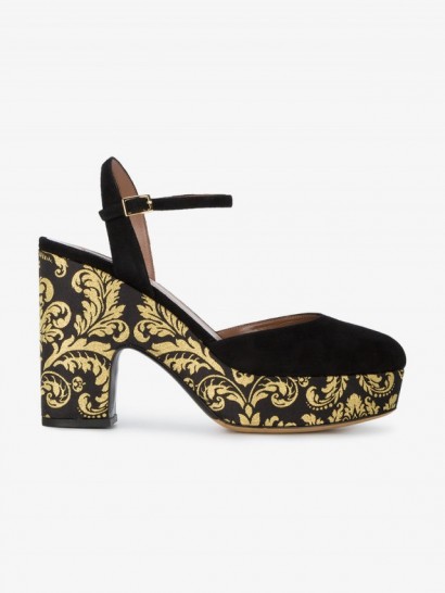 Tabitha Simmons Maya Brocade Platform Heels