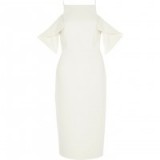 river island white cold shoulder bodycon dress ~ party dresses