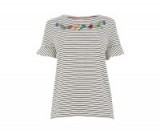 Oasis ZSL EMBROIDERED STRIPE BUG TEE