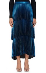 Harley Maxi Skirt ~ metallic blue tiered skirts