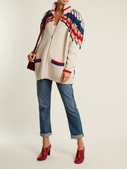 STELLA MCCARTNEY All Is Love Star-intarsia wool knit cardigan