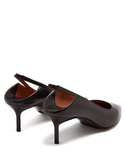 VETEMENTS Babouche leather slingback pumps ~ chic contemporary kitten heels ~ stylish slingbacks