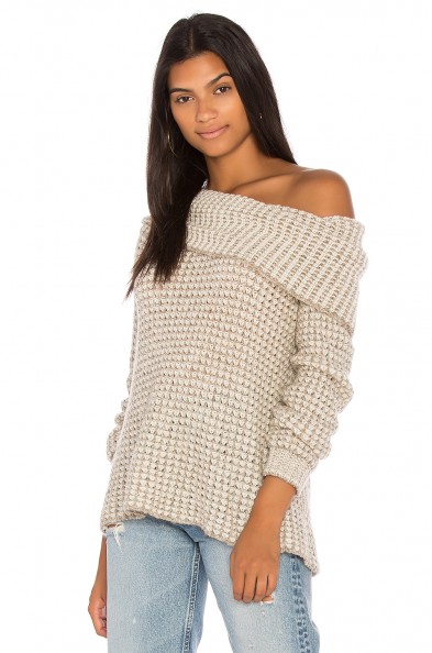 BB Dakota TEGAN SWEATER | off shoulder sweaters | slouchy bardot jumpers | knitwear