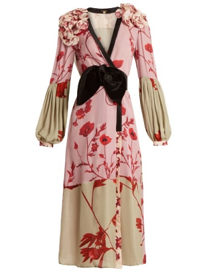 JOHANNA ORTIZ Bellifolia floral-print silk kimono dress