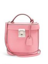 MARK CROSS Benchley grained-leather shoulder bag | pink box bags