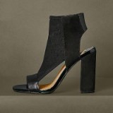 River Island Black mesh block heel shoe boots