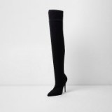 River Island Black pointed over-the-knee boots